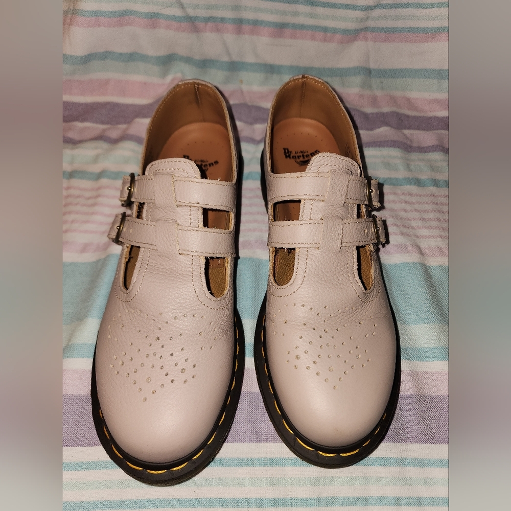 Dr. Martens Beige Mary Janes Size 10